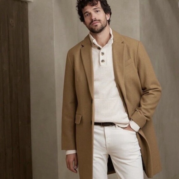 Camel Top Coat Banana Republic Wool blend Coat - Picture 6 of 6